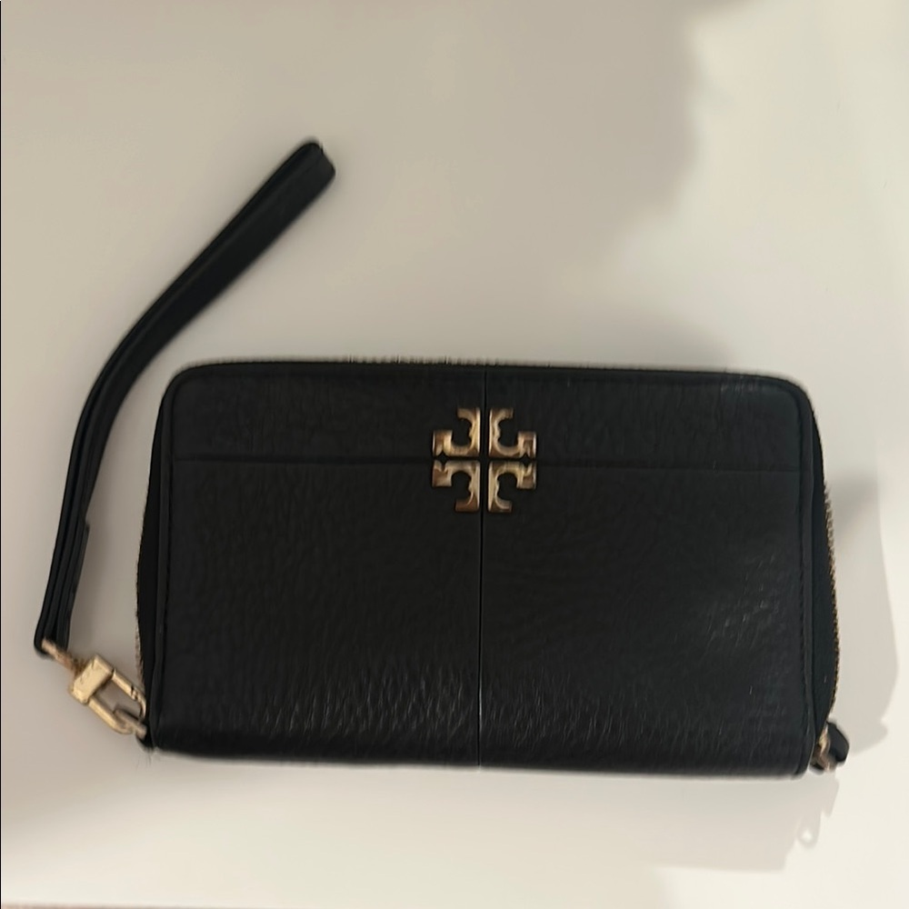 Black Wristlet with Gold Logo